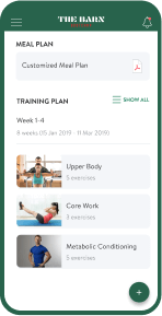 Custom branded app training screen