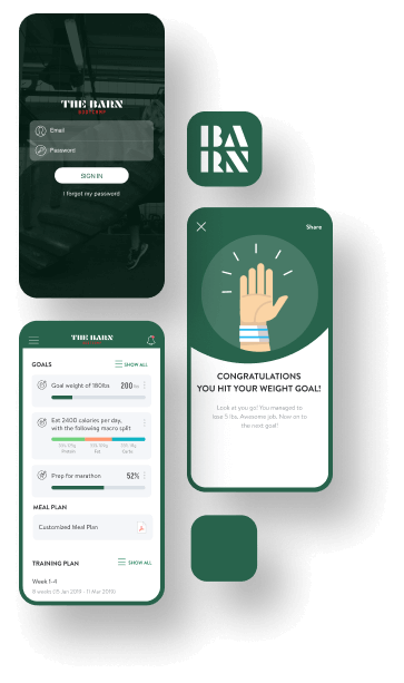 Custom branded app screens